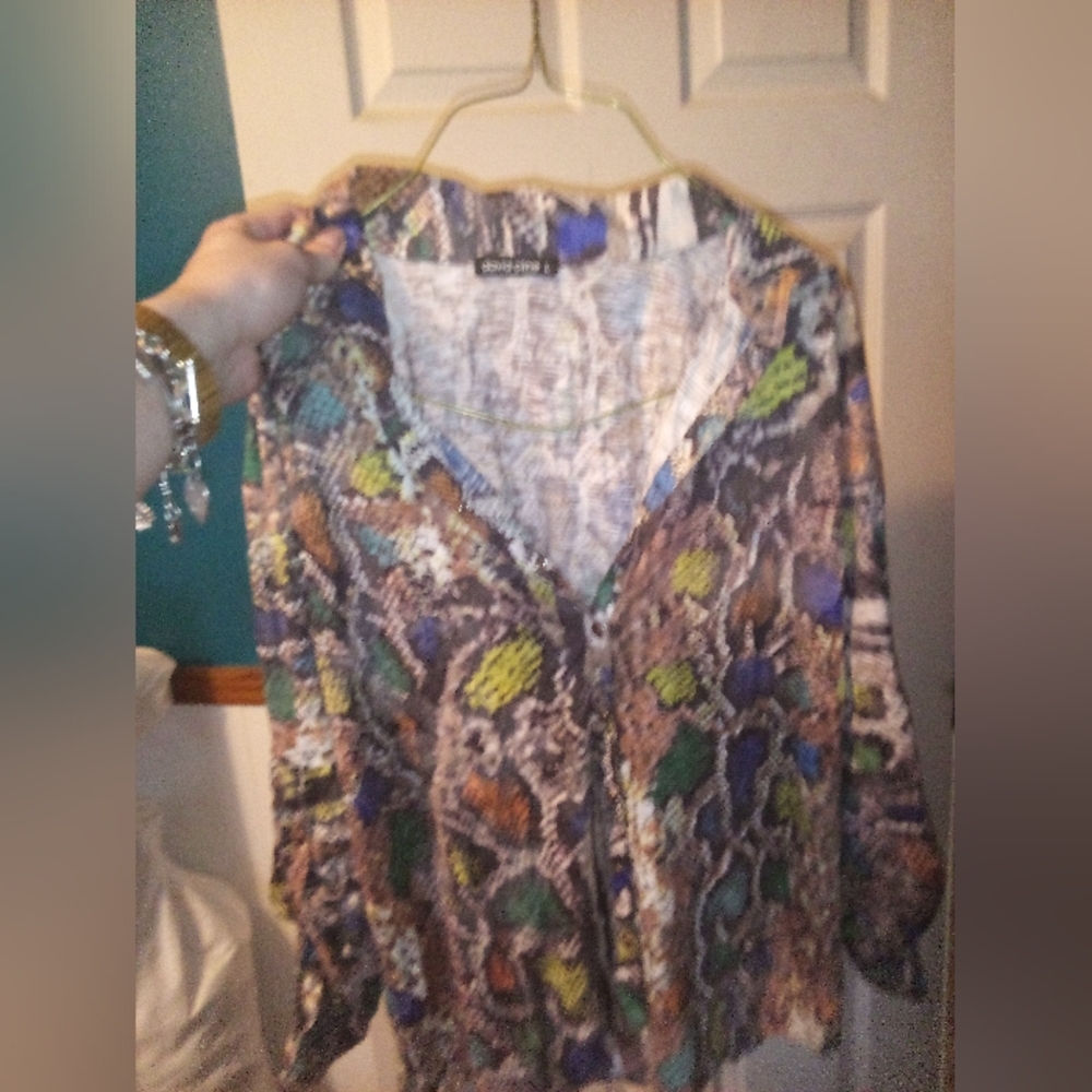 David Kline 3/4 sleeve top